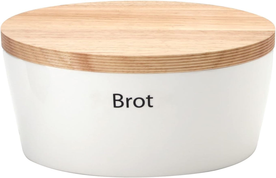 Continenta 1012325010 Brottopf mit Holzdeckel, oval, braun, 27 x 20 x 13 cm 27 x 20 x 13 cm Braun, 2