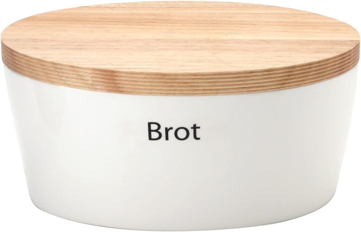 Continenta 1012325010 Brottopf mit Holzdeckel, oval, braun, 27 x 20 x 13 cm 27 x 20 x 13 cm Braun, 2