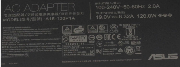 Asus X7BJ Original Netzteil 120 Watt abgerundete Bauform
