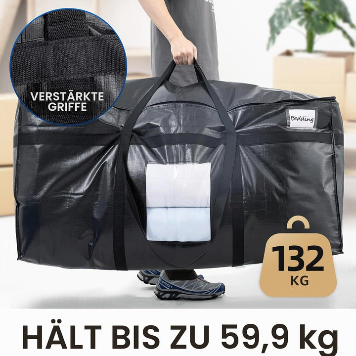 TAILI Extra grosse Umzugstasche mit Reissverschlüssen für den Umzug, Lagerung Kleidung Bettwäsche Be