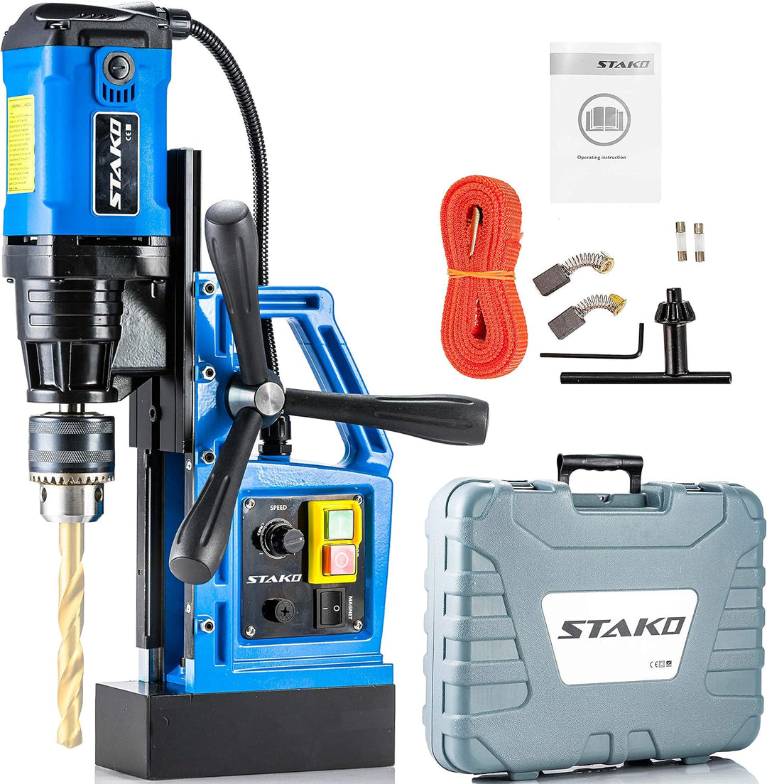 Magnetbohrmaschine Kernbohrmaschine 1480 W Bohrmaschine Leicht 10 kg STAKO Blau und Schwarz
