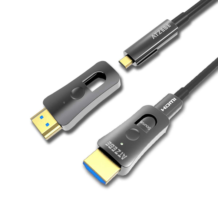 ATZEBE HDMI Glasfaser Kabel -30m, 4k HDMI-Kabel 2.0 unterstützt 4K@60Hz HDR, YUV4:4:4 8bit, 3D, ARC,