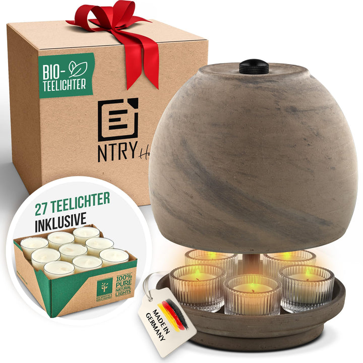 NTRY Home® CandleStove Teelichtofen - Stil Mercury M Ø20 cm - Doppelwandig - Teelichtheizung - Kerze