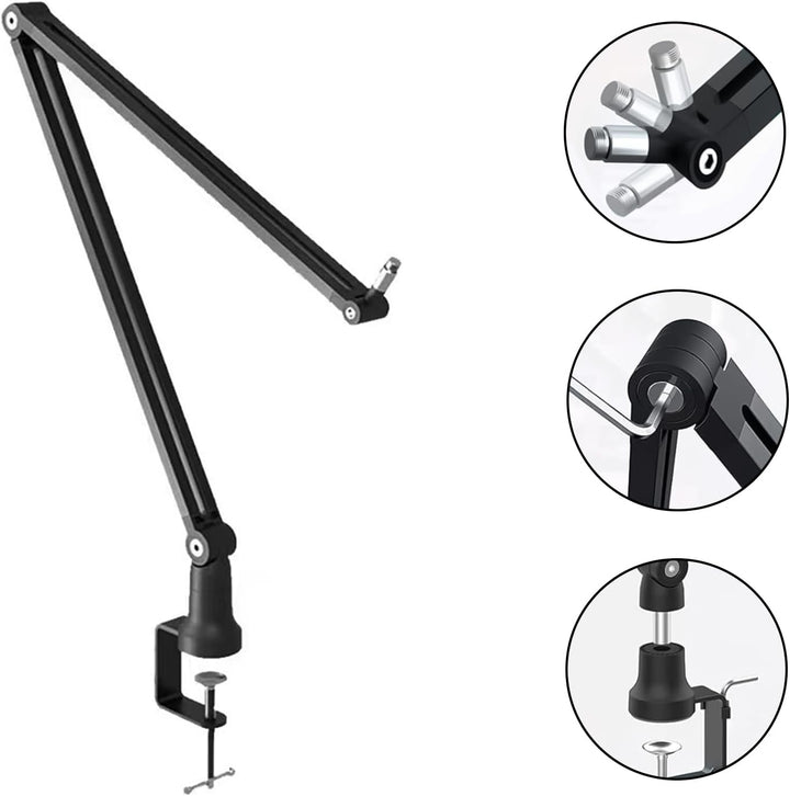 Einstellbar Mikrofon Arm, Professionell Mikrofonständer, Mikrofon Ständer, Mikrofonarm Boom Arm, für
