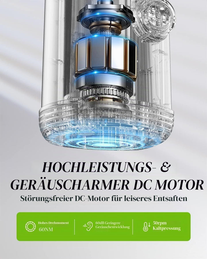 GDOR Hohe Saftausbeute Entsafter Klein Slow Juicer Leistungsstark Entsafter Gemüse und Obst Leicht z