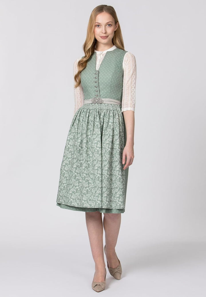 Stockerpoint Damen Dirndl Franka Kleid für besondere Anlässe 42 Salbei, 42 Salbei