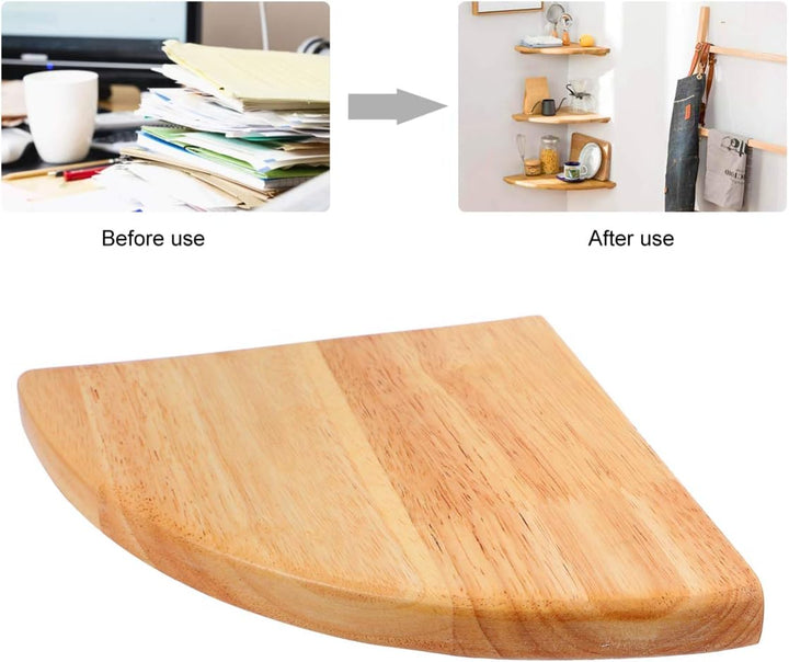 BESPORTBLE 23 cm Holz Eckregal Fächerförmige Ecke Schwimmbrett Veranstalter Display Lagerung Wandreg