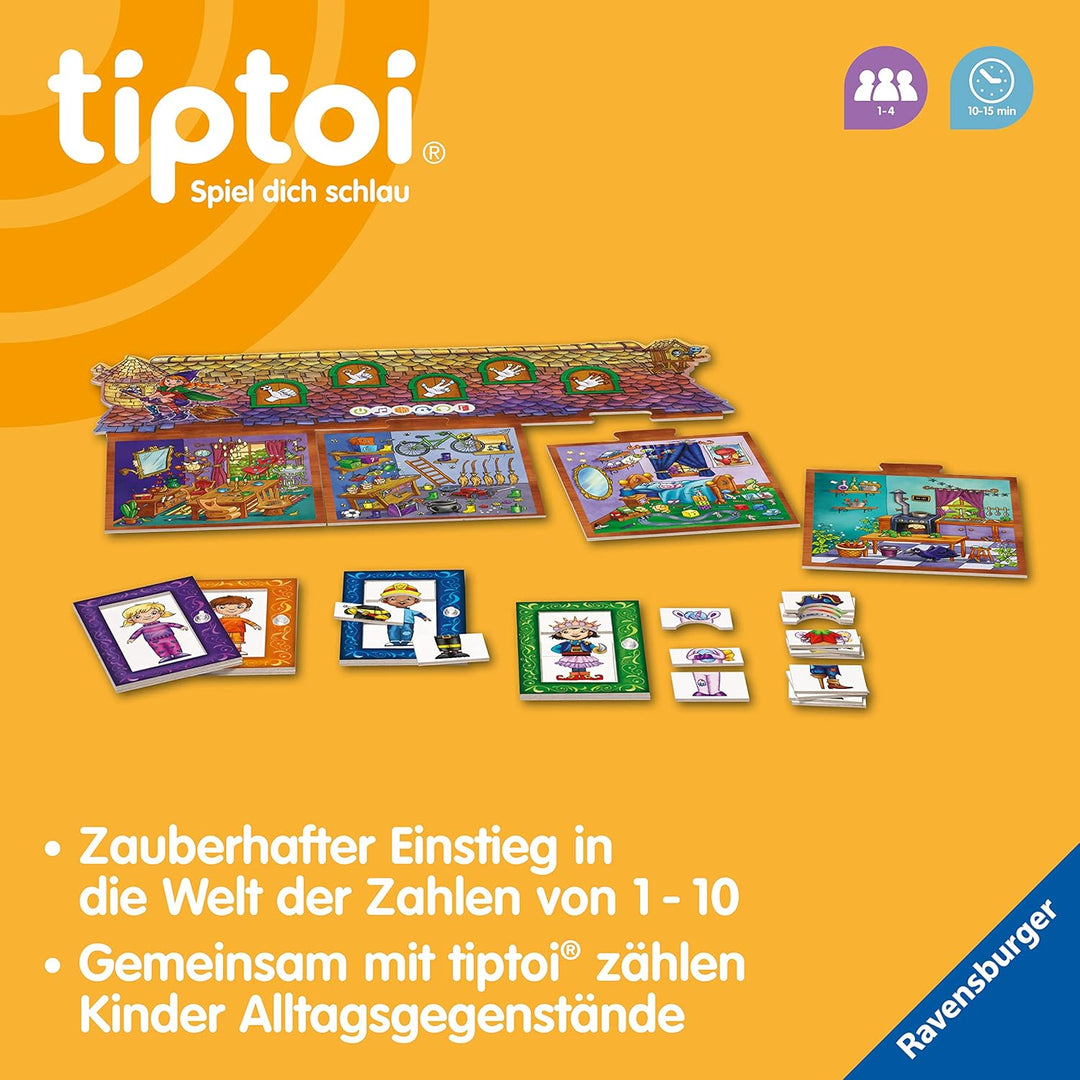 Ravensburger tiptoi Spiel 00132 Zahlen-Hexe, Zählen Lernen von 1-10 für Kinder ab 3 Jahren