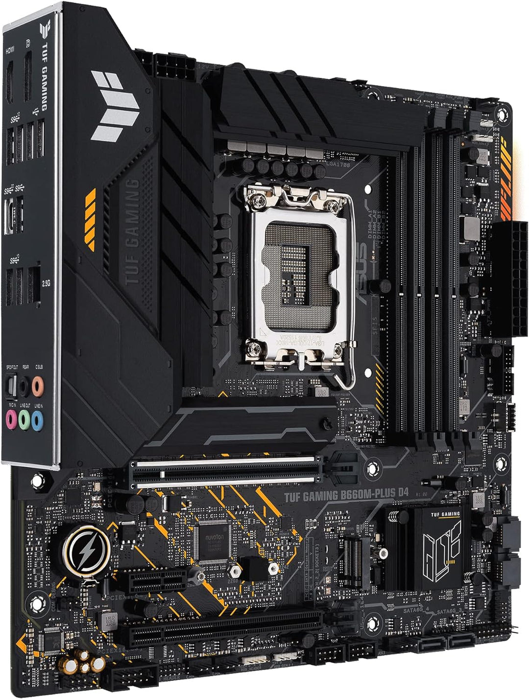 ASUS TUF GAMING B660M-PLUS D4 Mainboard Sockel Intel LGA 1700 (Intel B660, mATX, DDR4 Speicher, PCIe