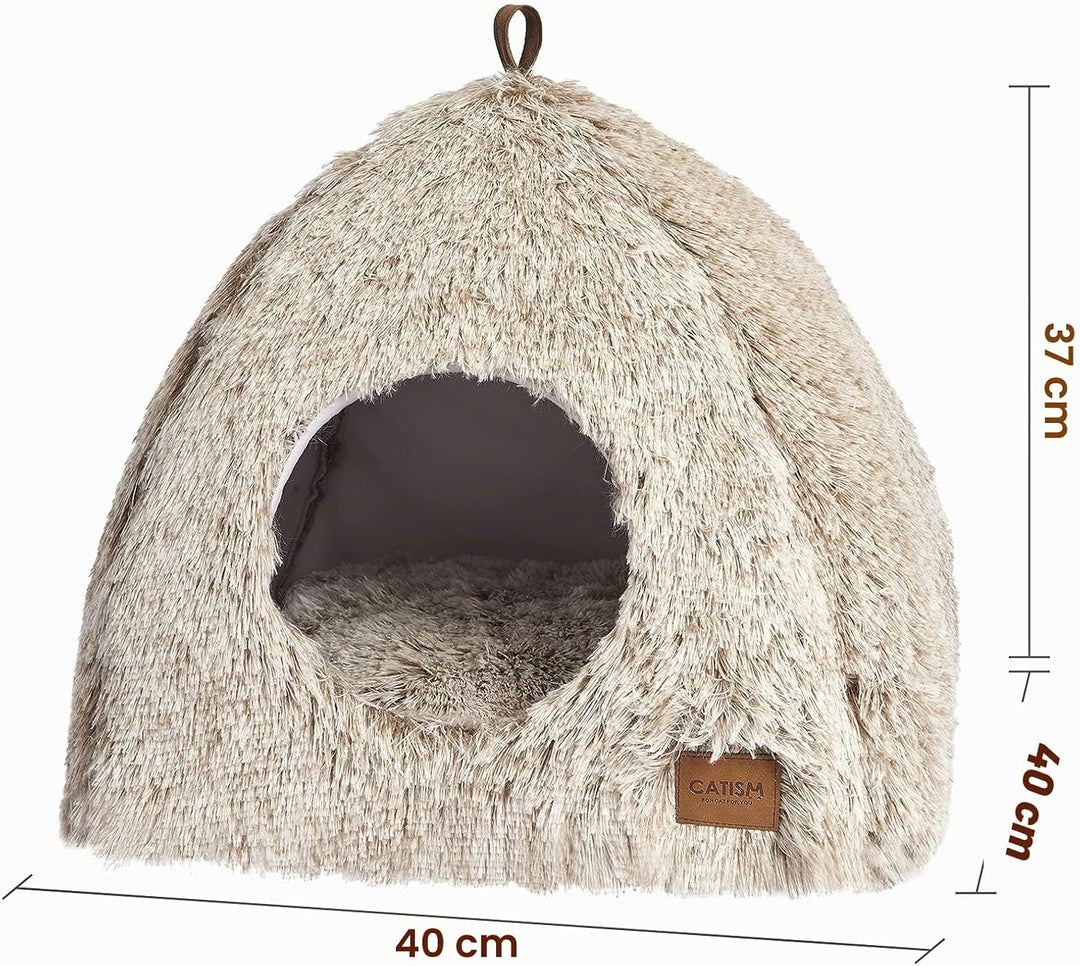 Katzenhöhle Katzenbett Katzenhaus Kuschelhöhle 40x40cm CATISM faltbar waschbar bequemer Katzenschlaf