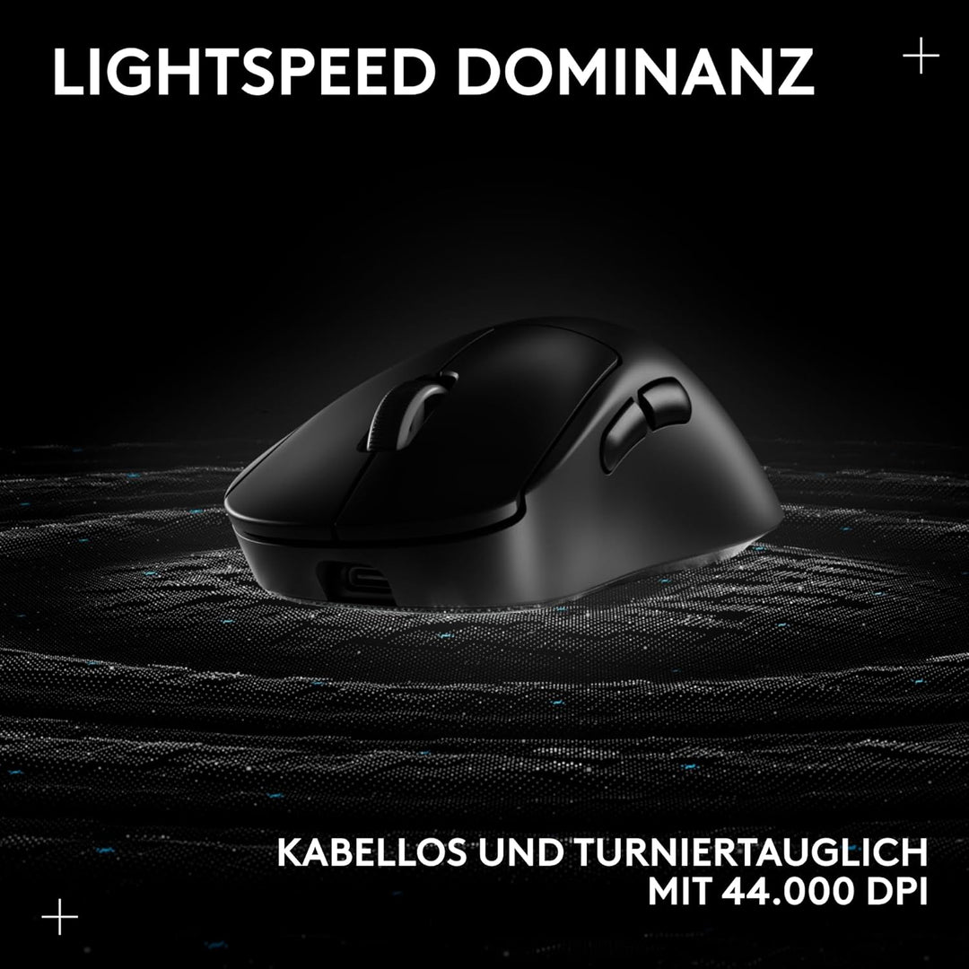 Logitech G PRO X SUPERLIGHT 2 DEX LIGHTSPEED kabellose Gaming-Maus, West Europa Verpackung, 60 g lei