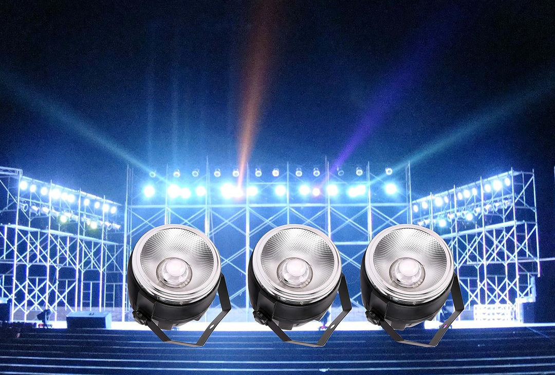 Tom, LED, 35 Watt, RGB-Farbspektrum, COB, LED-Lampe mit einem Reflektor aus glänzendem Aluminium glä