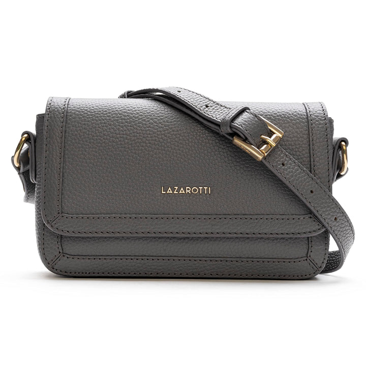 Lazarotti Bologna Leder Umhängetasche Damen | verstellbarer Schulterriemen | mittelgrosse Crossbody