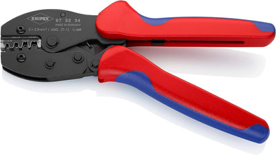 Knipex PreciForce® Crimpzange brüniert, mit Mehrkomponenten-Hüllen 220 mm 97 52 34