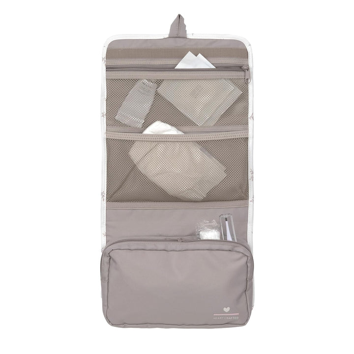 LÄSSIG Windeltasche XL mit Wickelunterlage für unterwegs Nature Leaves | Wickelorganizer, Baby Wicke