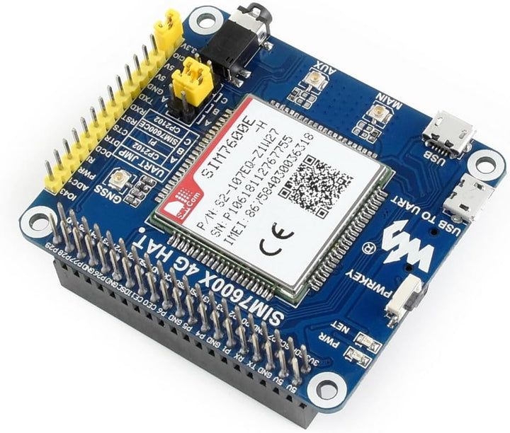 coolwell 4G/3G/2G/GSM/GPRS/GNSS Hat Based SIM7600E-H for Raspberry Pi/Jetson Nano Support LTE CAT4 f