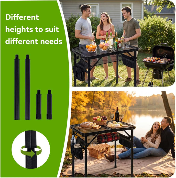 Campingtisch Klappbar Klapptisch Tragbarer Picknicktisch Leicht Beistelltisch Camping Folding Table