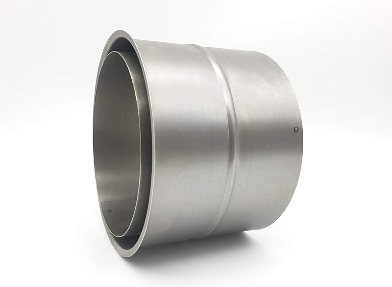 Mauermuffe Wandfutter Ø120 mm 11,5 cm lang kürzbar Doppelwandfutter für Rauchrohr Ofenrohr Kaminrohr