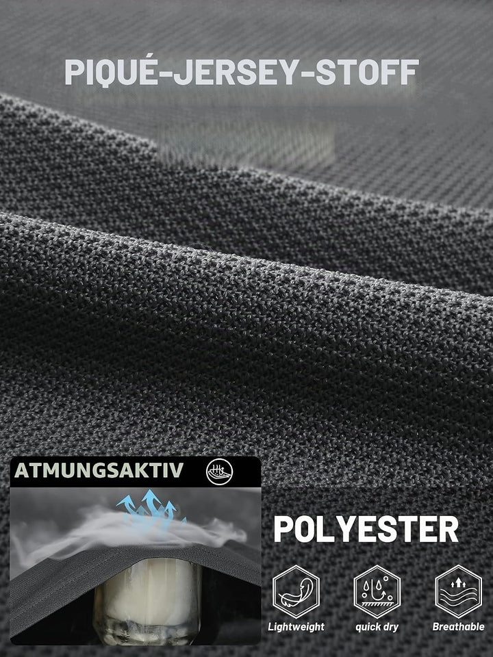 TACVASEN Herren Poloshirt Langarm Golf Tshirts Tactical Shirt Leicht Atmungsaktiv Freizeitshirts mit