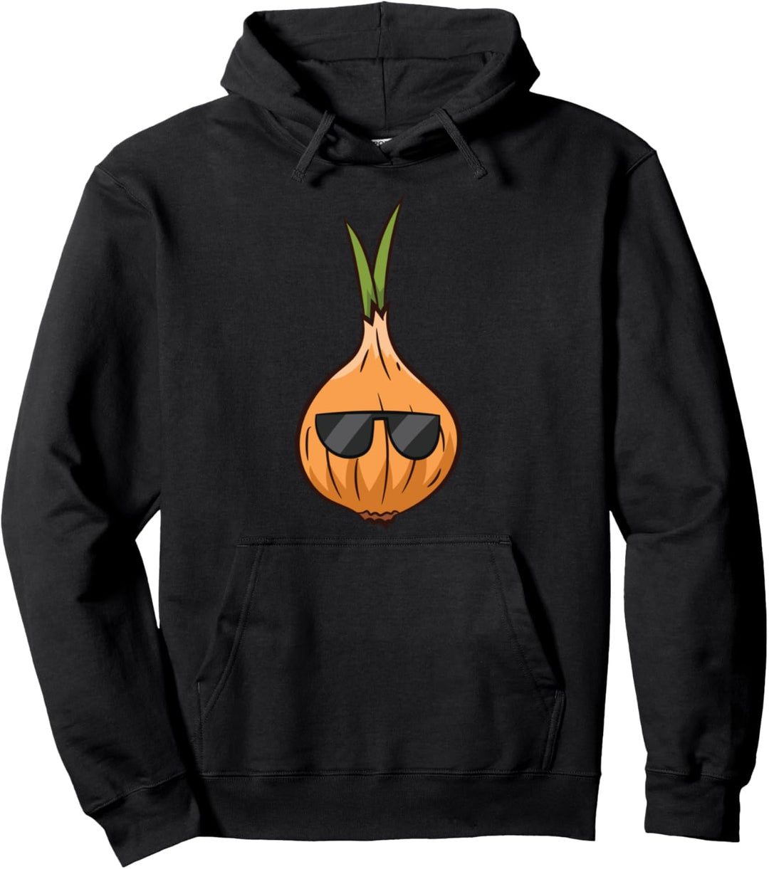 Zwiebel mit Sonnenbrille Gemüse Zwiebeln Pullover Hoodie