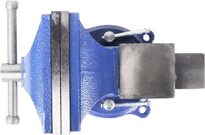 DAYUAN Schraubstock Drehbar 5'' Backenbreite Tischschraubstock mit Amboss 360° Drehbar Gusseisen Sch