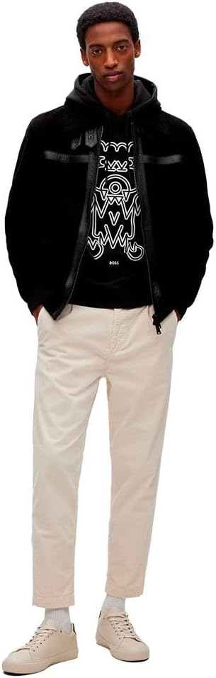 BOSS Herren Weboxy Shirt XXL Schwarz, XXL Schwarz