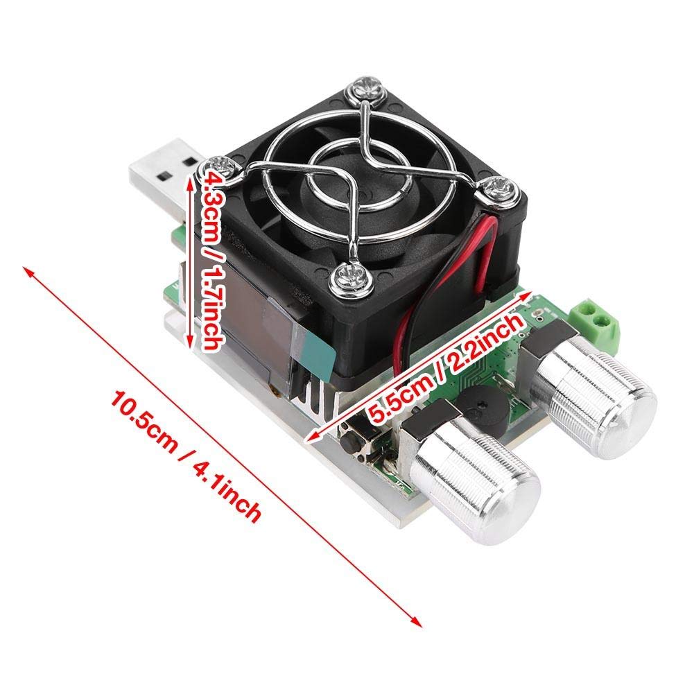 Elektronische USB-Last, 35-W-Leistungsmesser-Tester Batterietester mit LCD-Anzeige, einstellbarer Ko