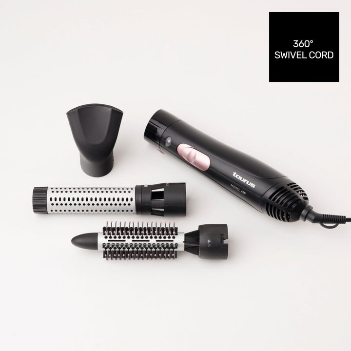 Taurus - Warmluftstyler Model Air 1200W | 360º Luftstrom-Technologie | 3 Geschwindigkeiten & Tempera