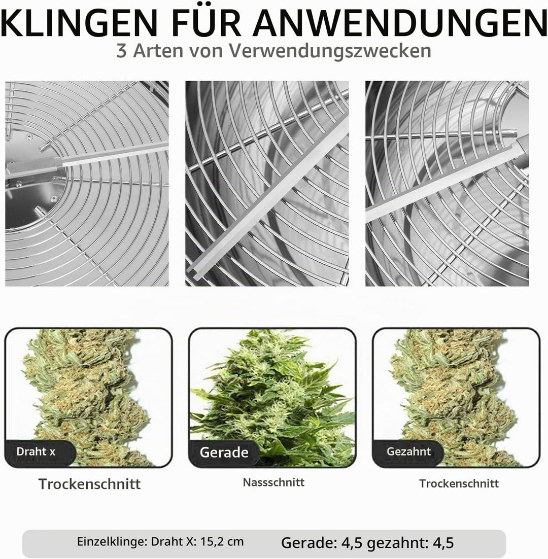 Mi hogar 16 Zoll Blatt Bowl Trimmer Maschine Twisted Spin Cut für Pflanze Knospe und Blume mit verbe