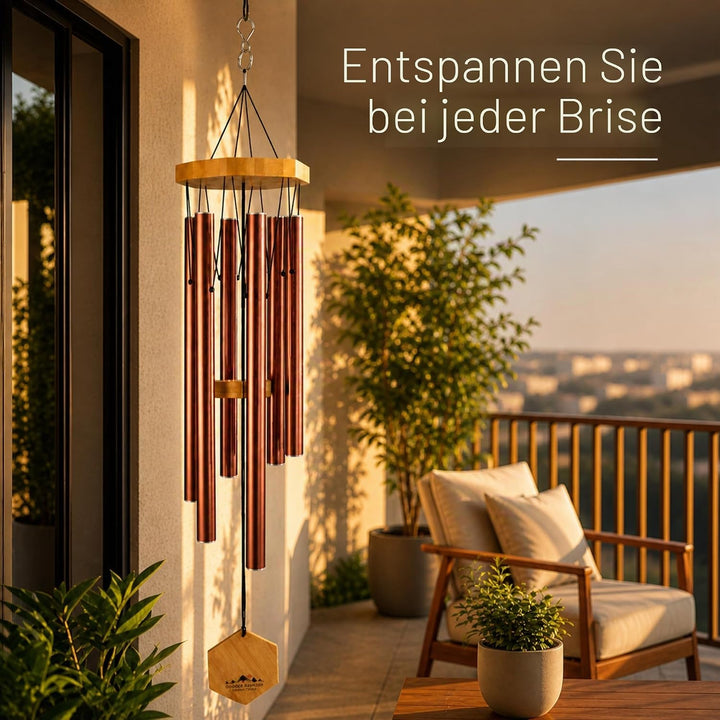 Windspiel für Menschen, die ihre Nachbarn mögen, beruhigende melodische Töne und solide konstruierte