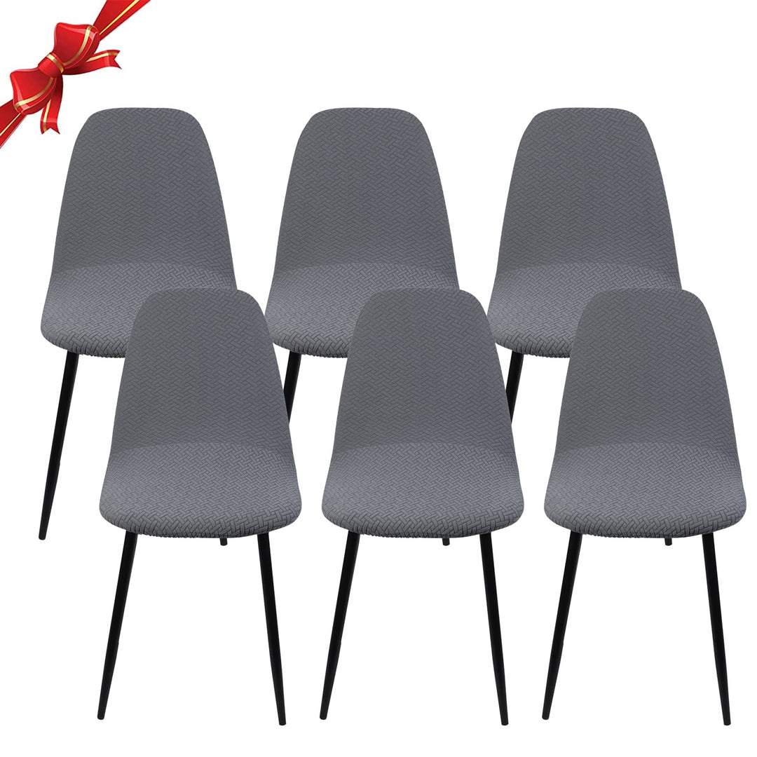 Jaotto Stuhlhussen 6er Set Strech, Esszimmerstühle Bezug Universal Waschbar Abnehmbare,Elegante Stuh