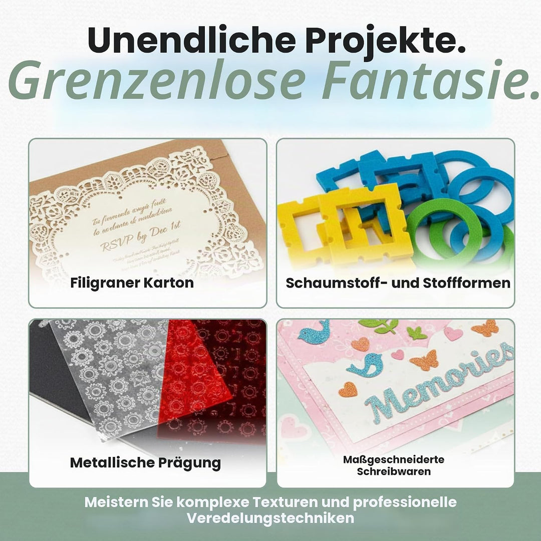 Stanz- und Prägemaschine, A4, 21x30 cm, Bogen max. 21 cm Breite, 1 Stück