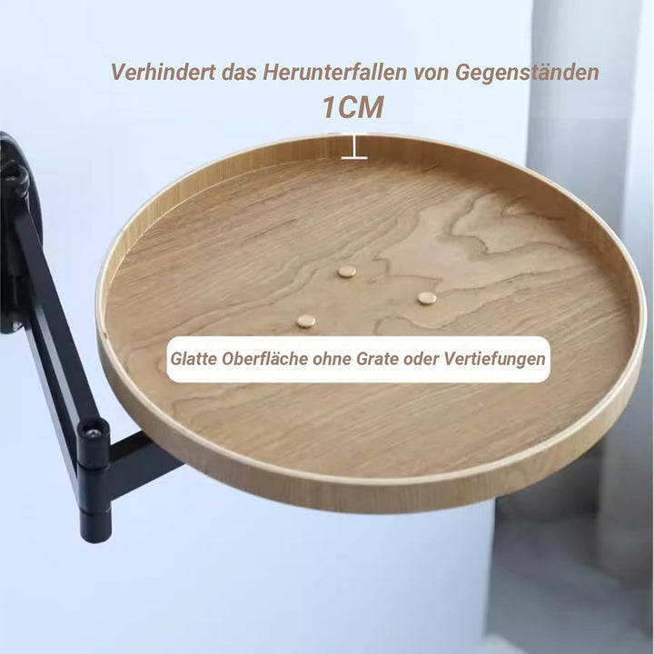 Rund Klapptisch Wand Holz Kleine Wandtisch Ausziehbar Klapptisch Platzsparend Schwebender Nachttisch