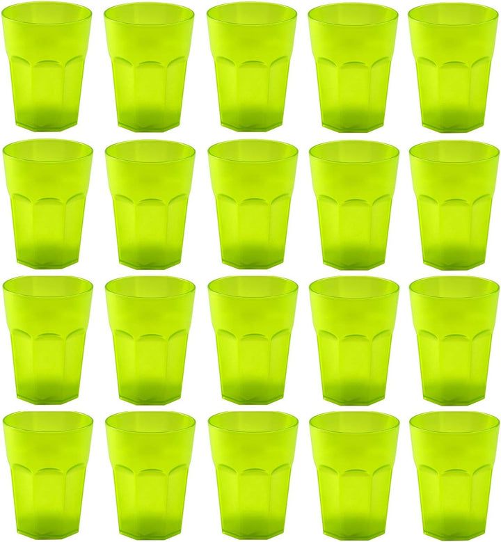 ENGELLAND 20x Kunststoffbecher Trinkbecher Party-Becher Plastikbecher Trink-Gläser Mehrweg Coktailbe