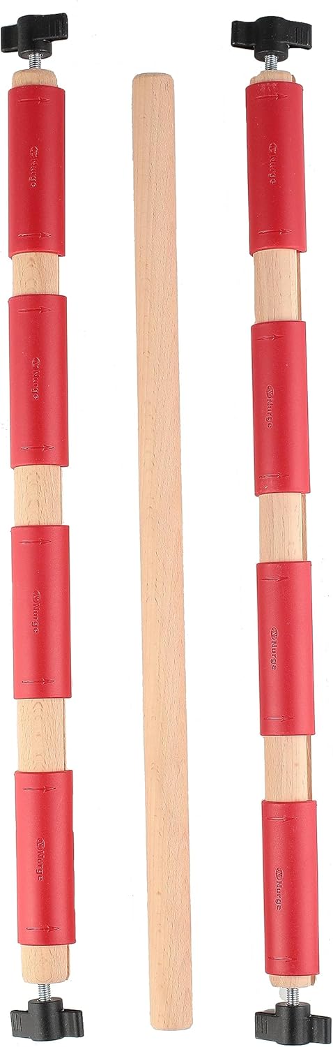 Nurge Verstellbarer Sticktischständer, Kreuzstichrahmen, Stickrahmenhalter, Handpoliertes Naturholz