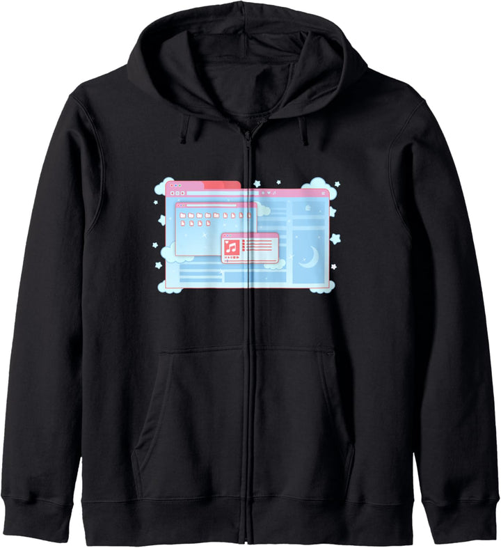Vaporwave Aesthetic Kawaii E-Girl Desktop Browser 90s Grunge Kapuzenjacke