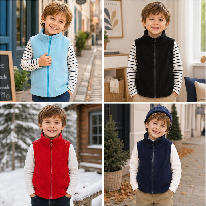 Mud Kingdom Jungen Weste Fleece Einfarbig 5 Jahre Rosa, 5 Jahre Rosa