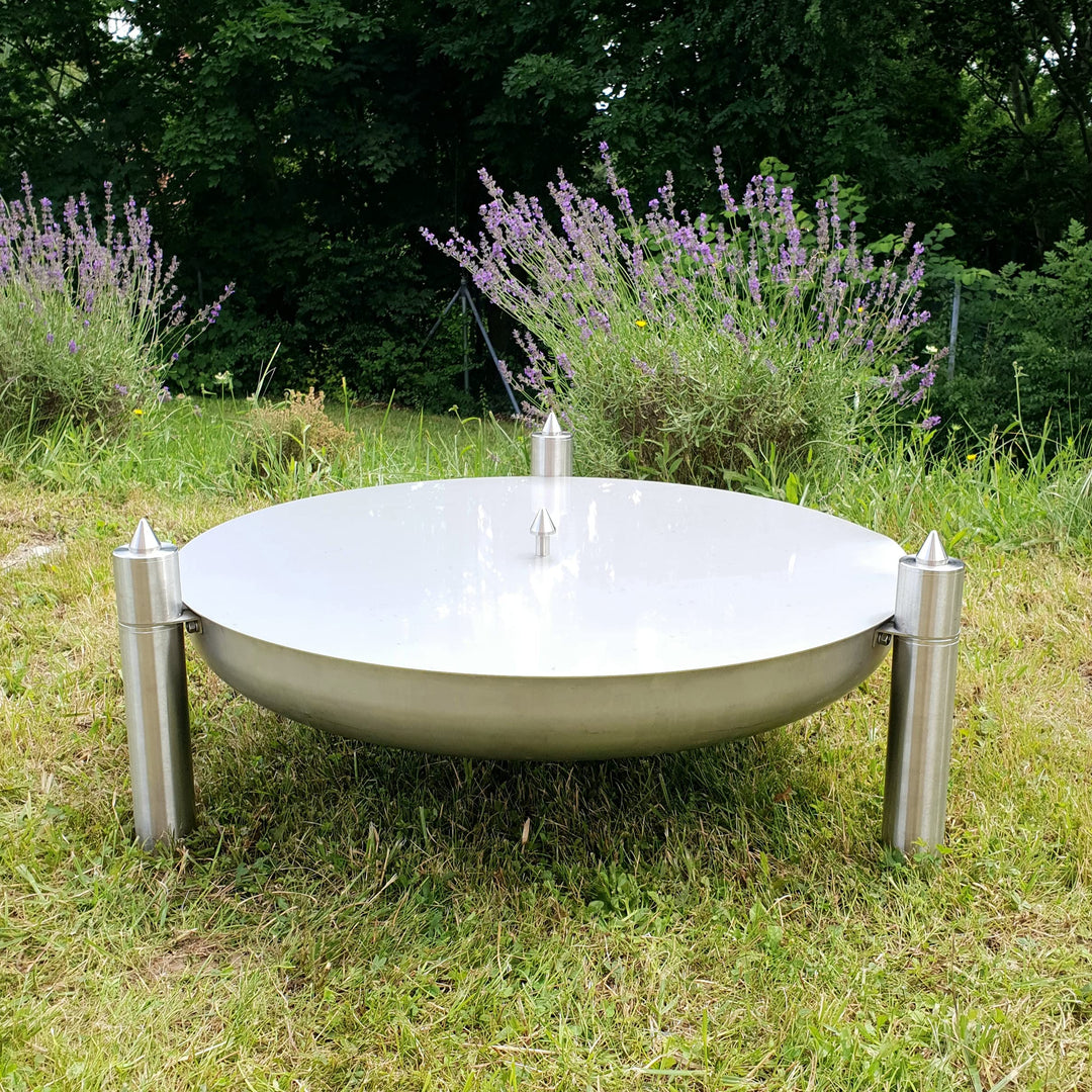 Deckel für Feuerschalen Ø 80cm (Edelstahl Ø 80 cm), Edelstahl Ø 80 cm