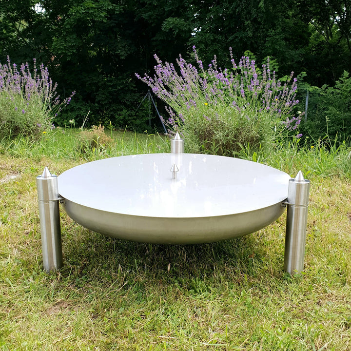 Deckel für Feuerschalen Ø 80cm (Edelstahl Ø 80 cm), Edelstahl Ø 80 cm