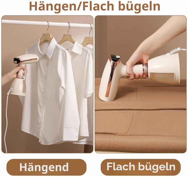 Hand Dampfglätter, 2-in-1 Bügel- Und Faltenentferner, Schnelles Aufheizen, Tragbarer Reise Dampfglät