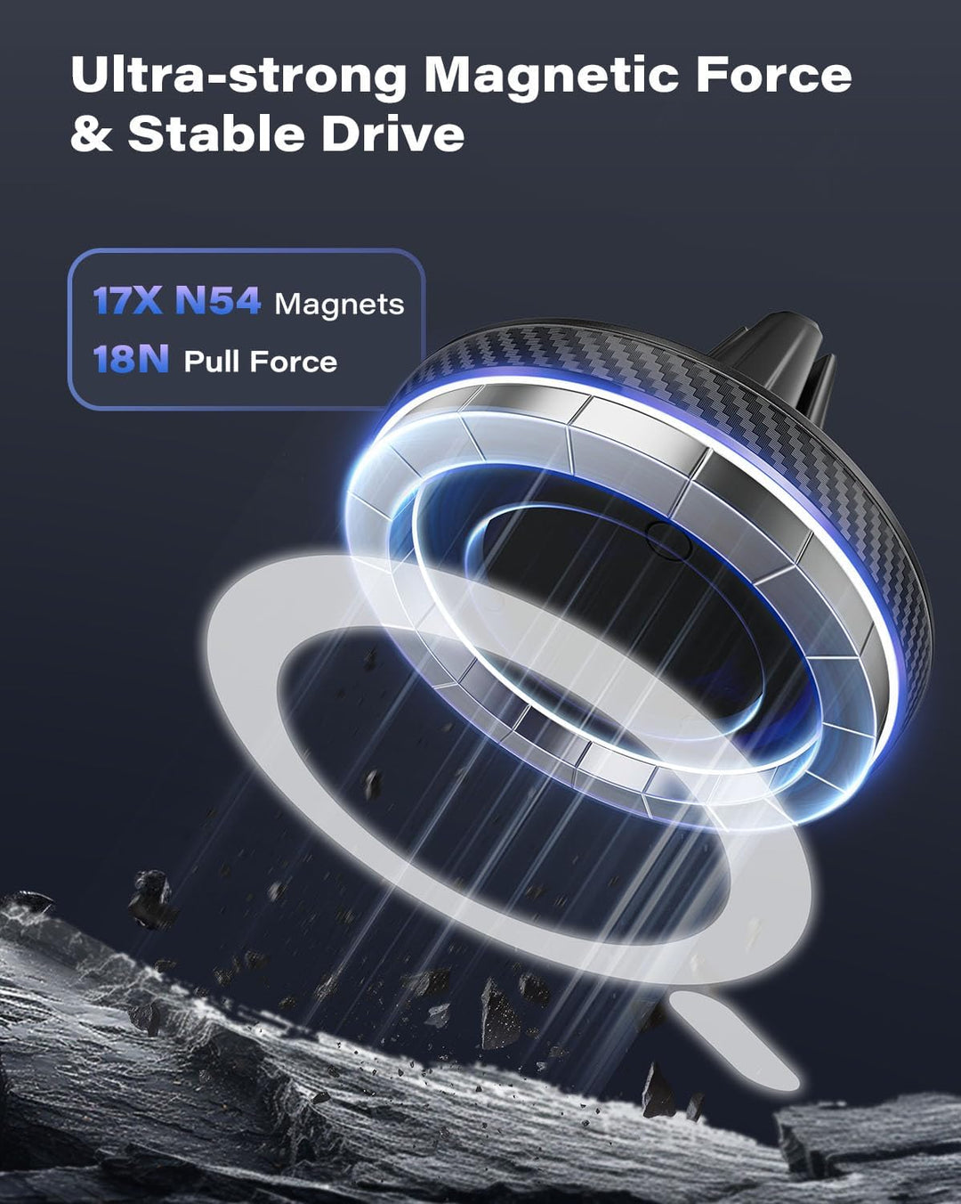 A2C Handyhalterung Auto Lüftung für Magsafe [17*N54 Magnet & Ultra-Stabiler] Universal Autohalterung