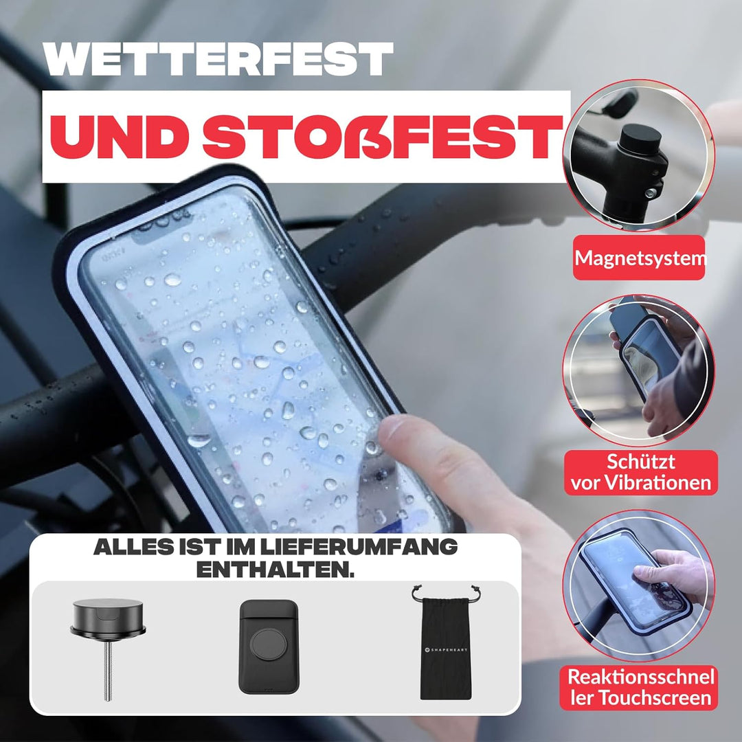 Shapeheart französische Innovation, magnetische Fahrrad-, Mountainbike-... Telefonhalterung für den
