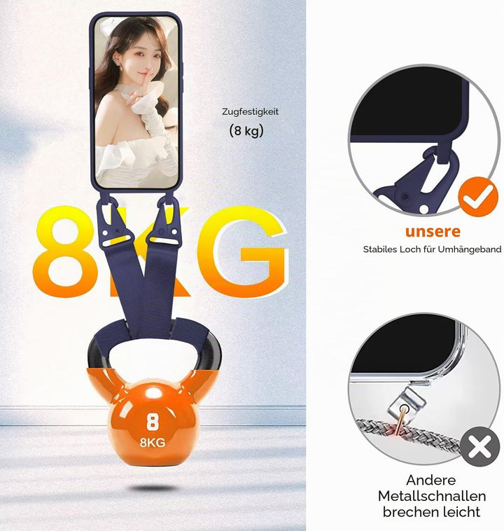 FERLAN Handykette mit Band für Samsung Galaxy S24 Ultra Hülle, Lanyard (abnehmbar) Handyhülle Case m
