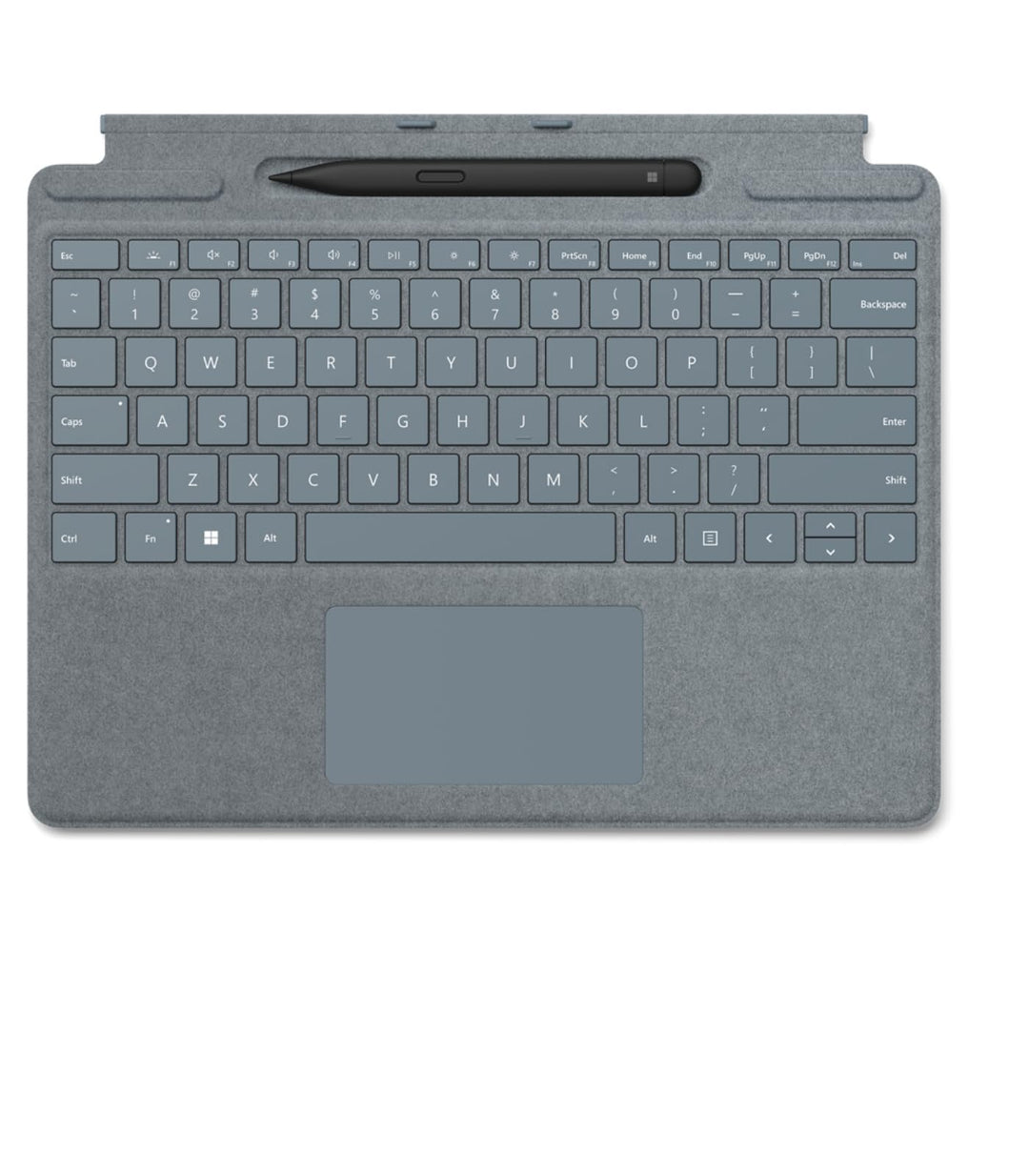Microsoft Surface Pro 8 / 9 / X Signature Keyboard Eisblau im Bundle mit Slim Pen 2 Schwarz Eisblau