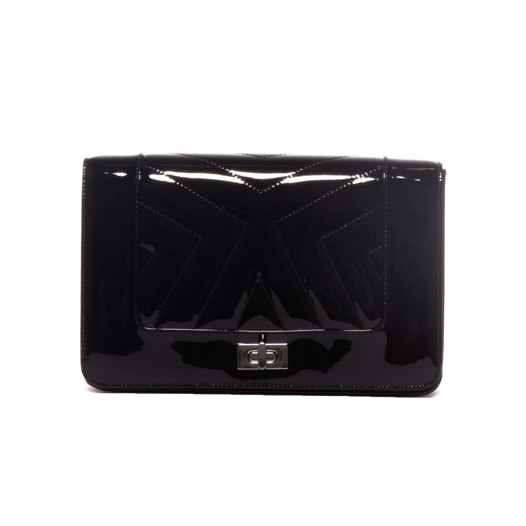 L’Intervalle Damen Georgie Stofftasche, M Black Patent, Black Patent