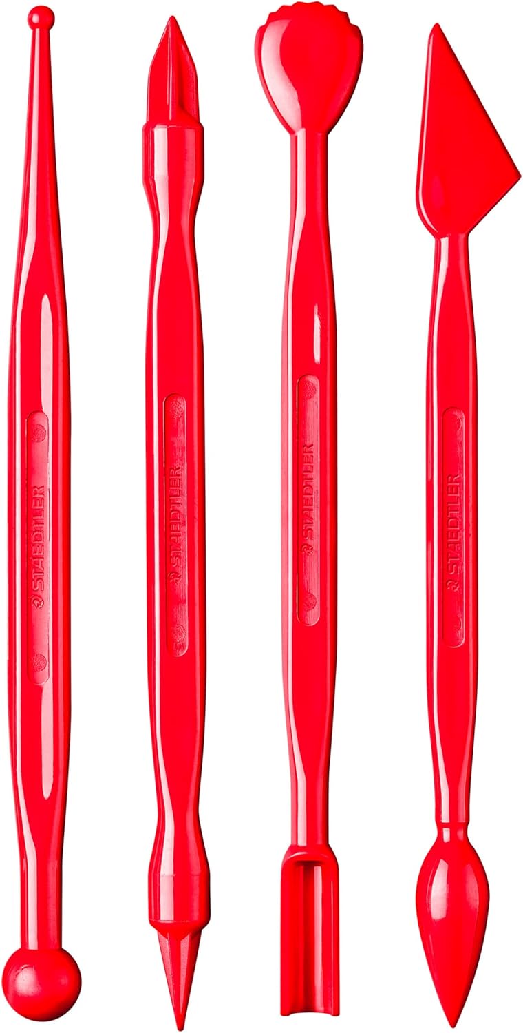 Staedtler 8023 C24-1XST Modelliermasse, 24 Farben, Bundle mit Zubehör Starter Set Bundle mit Zubehör