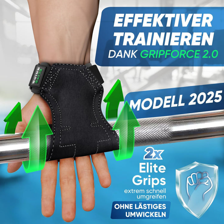 NetroxSports® – Elite Grips Zughilfen für Bodybuilding, Gewichtheben, Krafttraining &amp; Fitness – spez