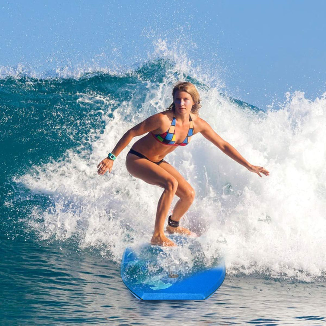 COSTWAY Bodyboard, Schwimmbrett Schwimmboard, Surfbrett Kinder, Surfboard, Sup-Board 94x47x5,5cm Bla