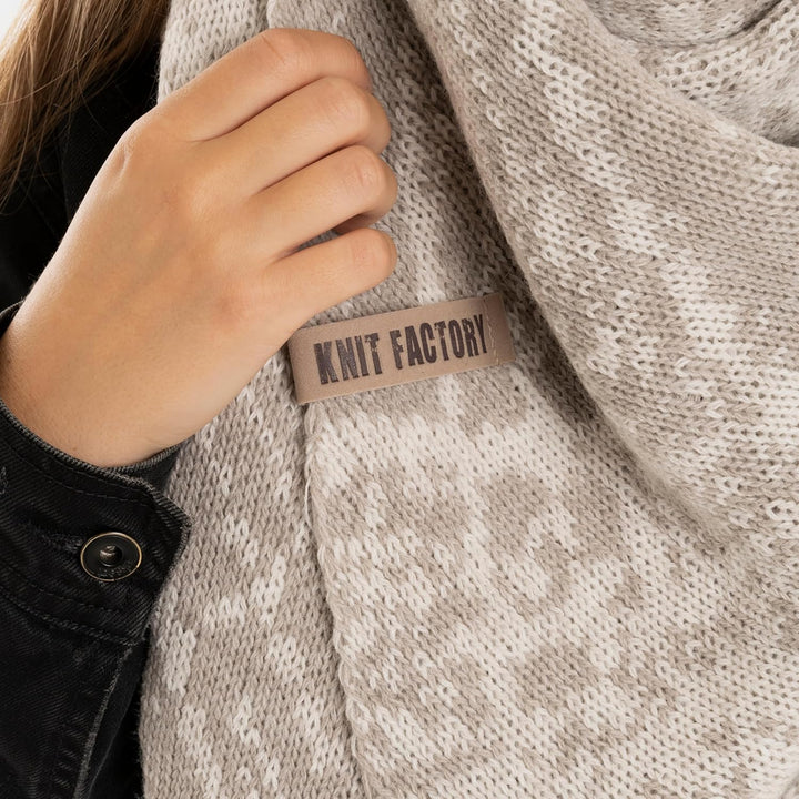 KNIT FACTORY - Lea Dreiecksschal Beige/Iced Clay, Beige/Iced Clay