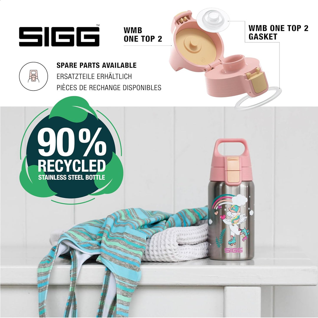 SIGG - Edelstahl Trinkflasche Kinder - Shield One - Für Kohlensäurehaltige Getränke Geeignet - Ausla